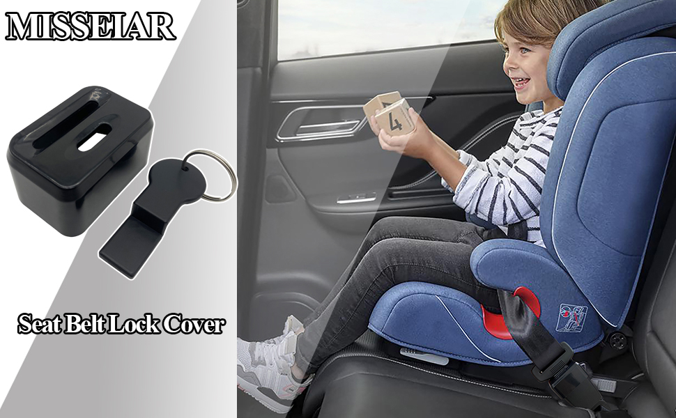 MISSEIAR Car Seatbelt Buckle Guard, Child Seat Belt Lock
