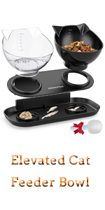 Dorakitten Elevated Cat Bowl