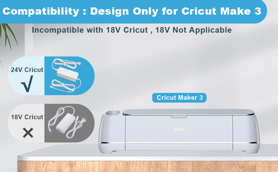 DC24V Charger Fits Power Cord Compatible with Cricut Maker