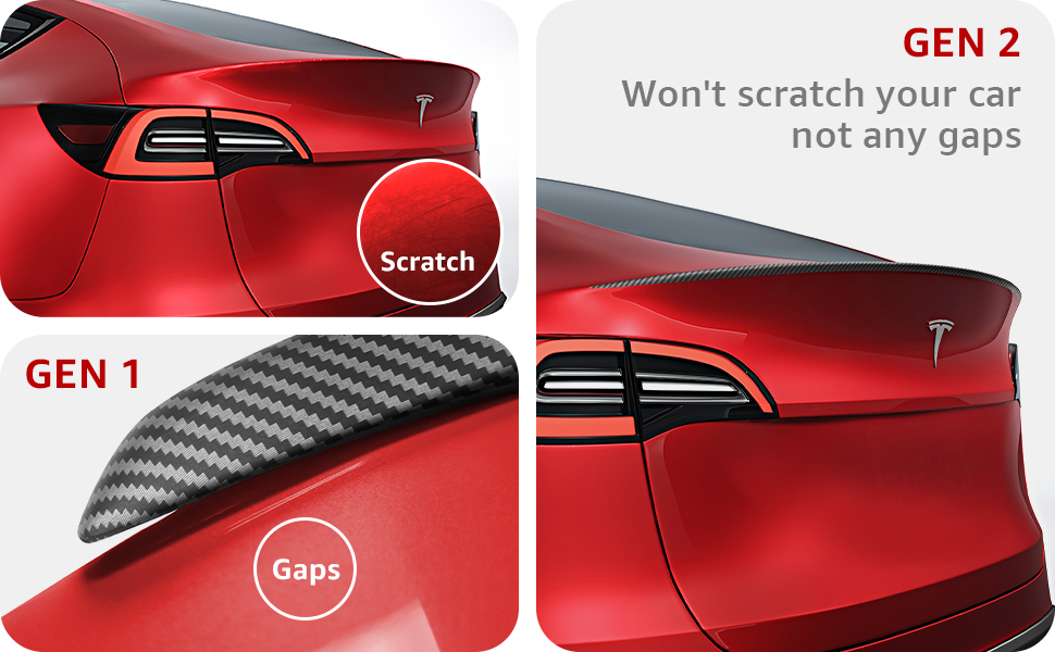 model y rear trunk spoiler 