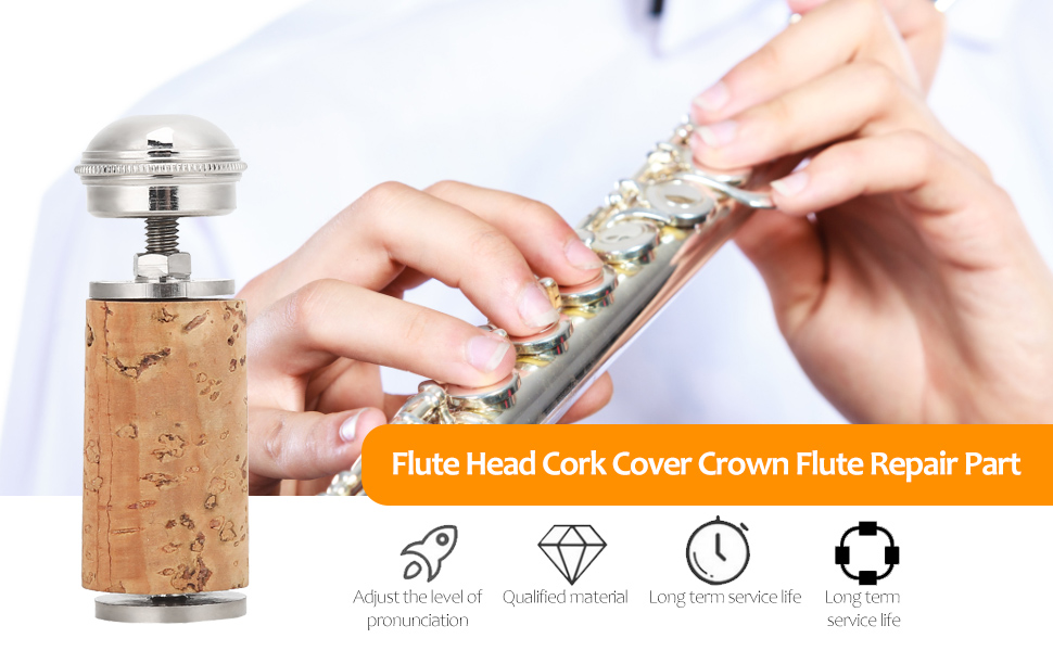 Flute Headjoint, Flute Head Cork Cover Crown Flute Repair