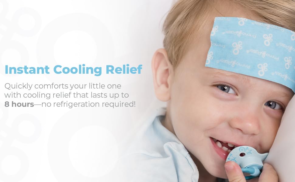 instant cooling relief, quickly comfort your little one, cooling relief up to 8 hours