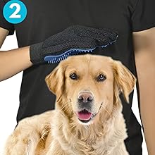 Massage-Handschuh mit verbessertem Fünf-Finger-Design–perfekt für Hunde und Katzen