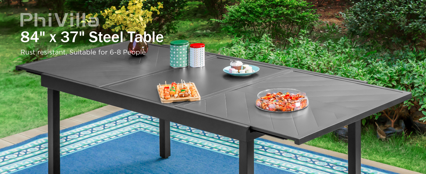 outdoor expandable dining table