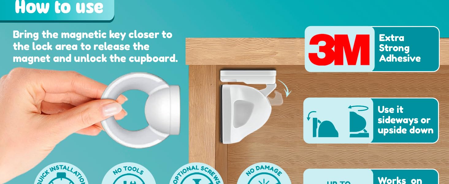magnetic cabinet locks baby proofing