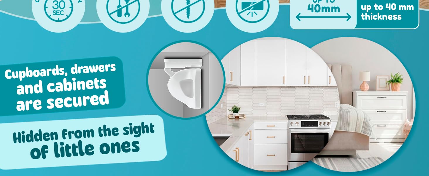 magnetic cabinet locks baby proofing