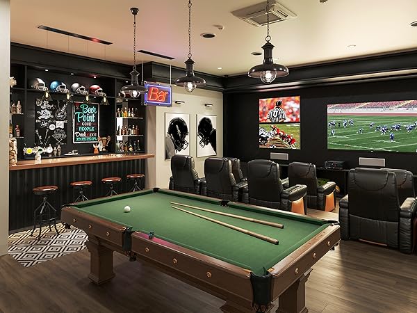 An RX-A8A AV receiver in a man cave setup with multiple zones.