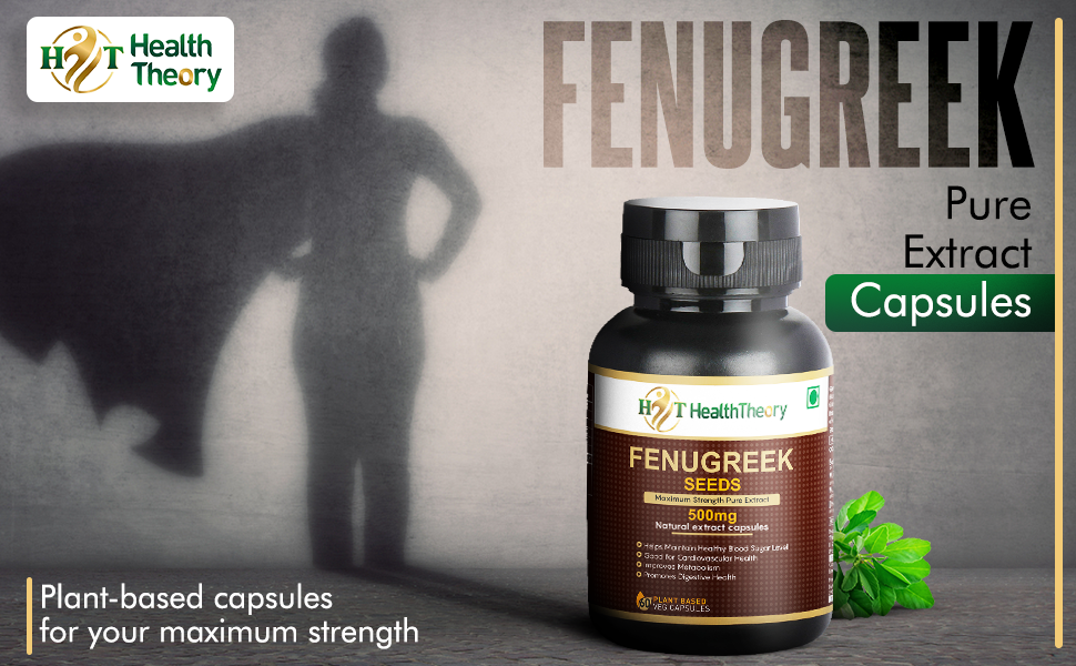 Buy Health Theory Fenugreek Pure Extract Capsules 500 mg II Plant Based