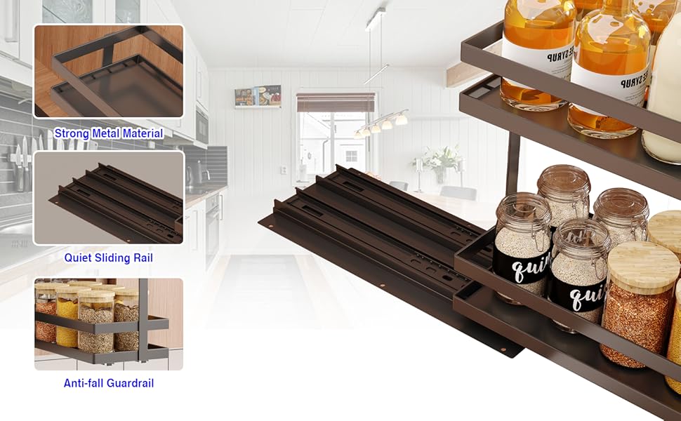 tiered spice rack organizer for cabinet
