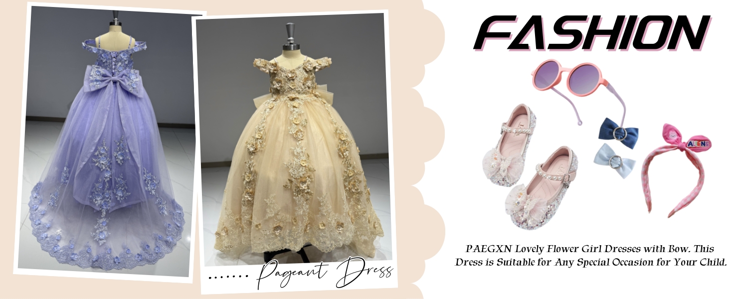 Lace Appliques Flower Girl Dress