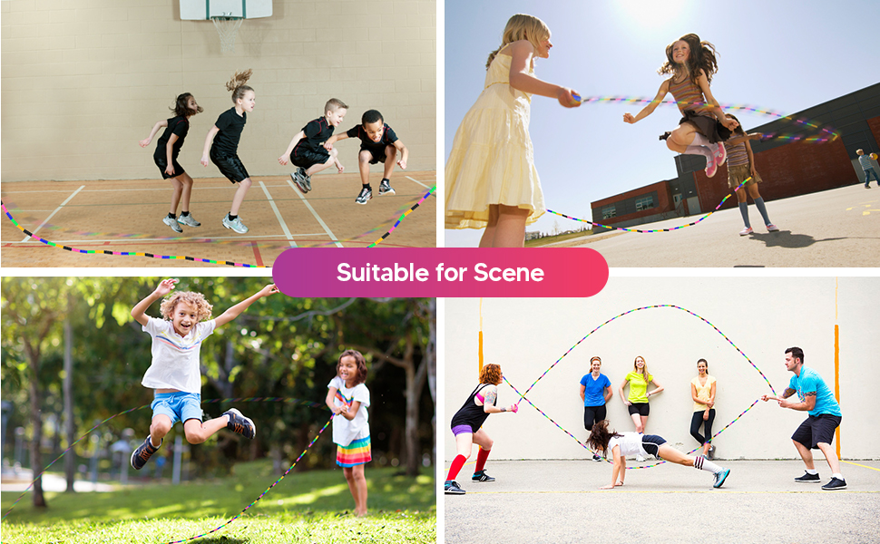 16FT Long Jump Rope,4Pack Double Dutch Jump Rope