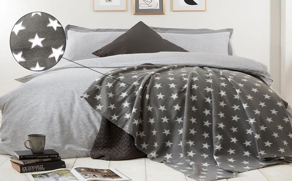 white star blanket throws for chairs star throw plush throws fleece printed blanket boat blanket