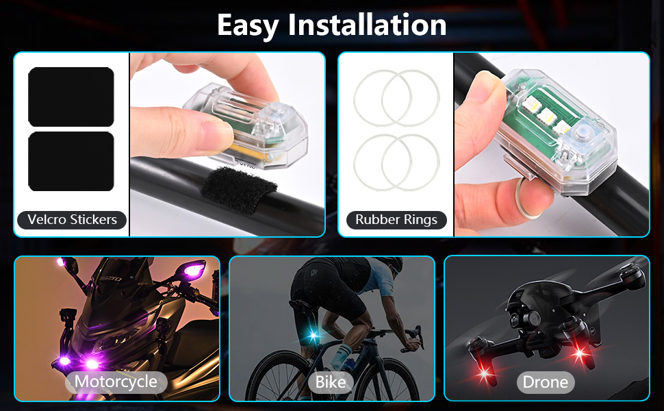 LECART 6 PCS Wireless LED Strobe Lights with Remote Control