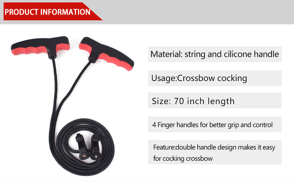 Elong Crossbow Cocking Device Double Handle Crossbows Rope Cocker Aid Cocking