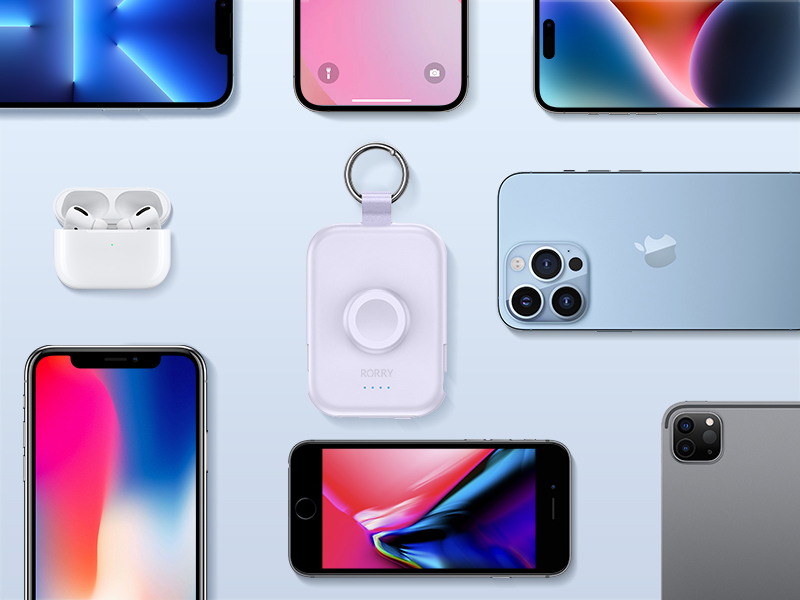 purple portable charger