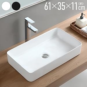 手洗い鉢 Essence】クレセント手洗器×グースネック立水栓（ブロンズ）天板