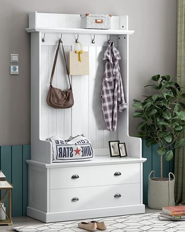 hall trees for entryway with storage