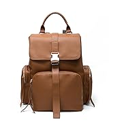 Leather Diaper Bag Backpack Mominside Leather Baby Bag for Mom Dad