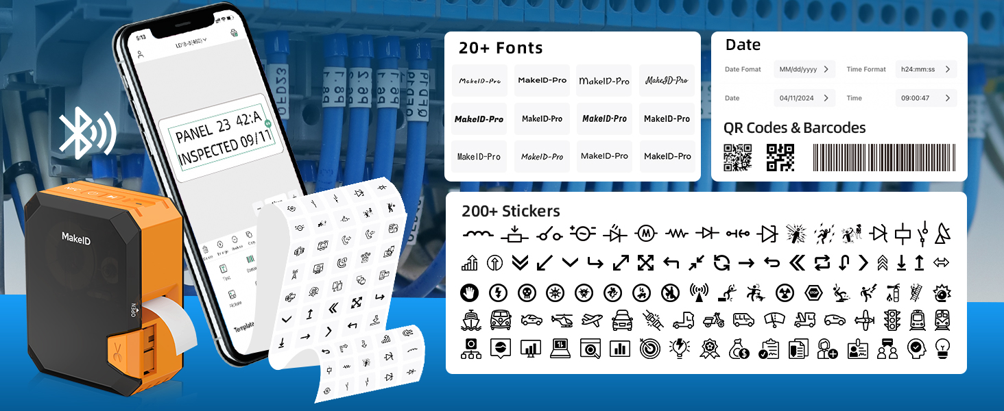 label maker printer wire cable labeling it network cabling portable