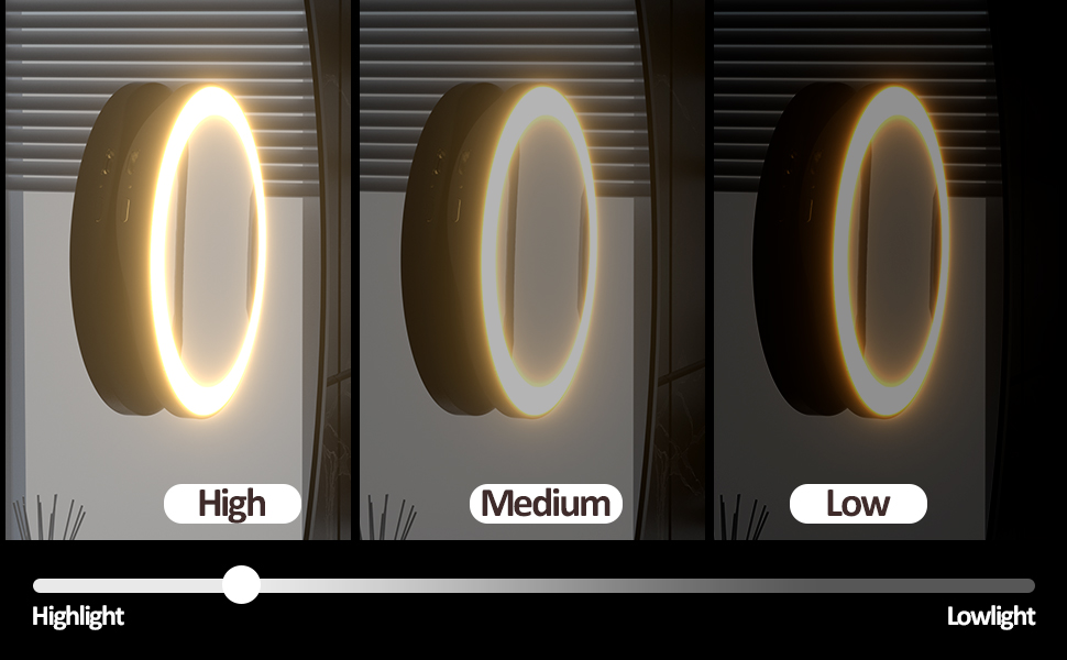 3 Levels Brightness Adjustment