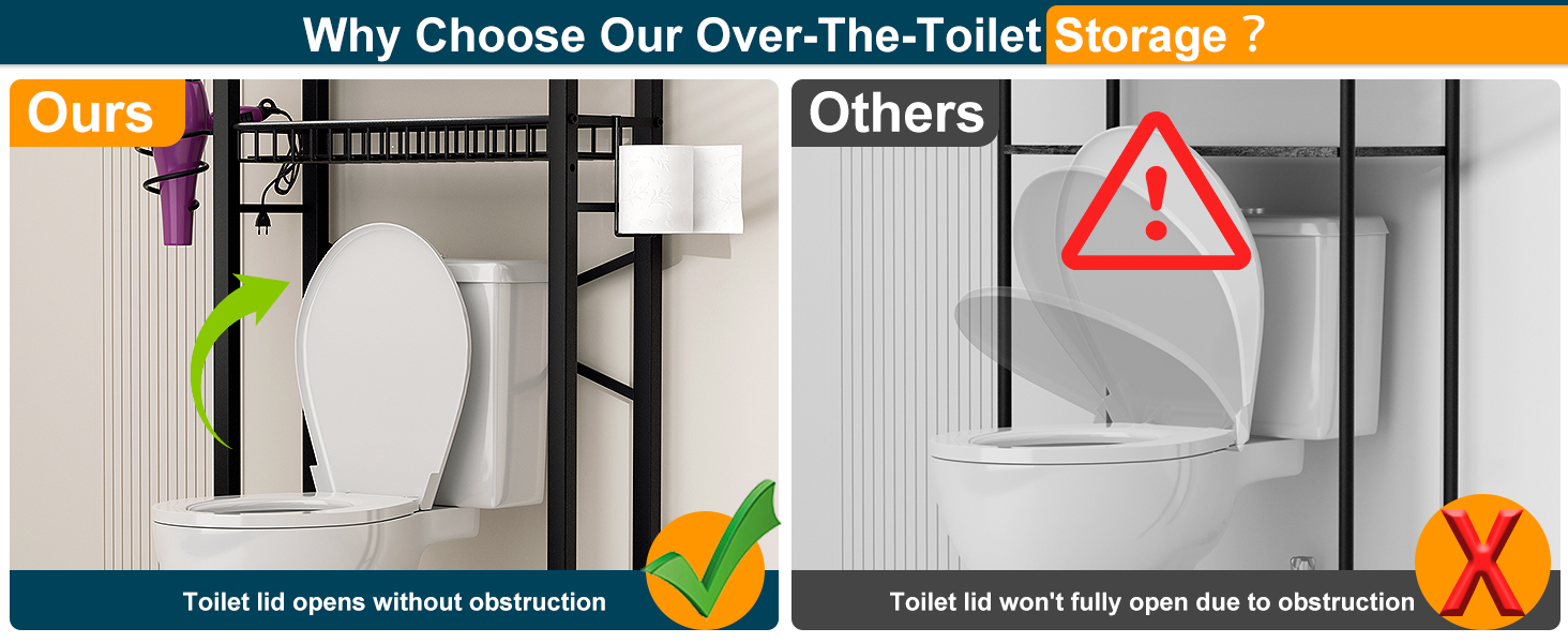 over the toilet storage