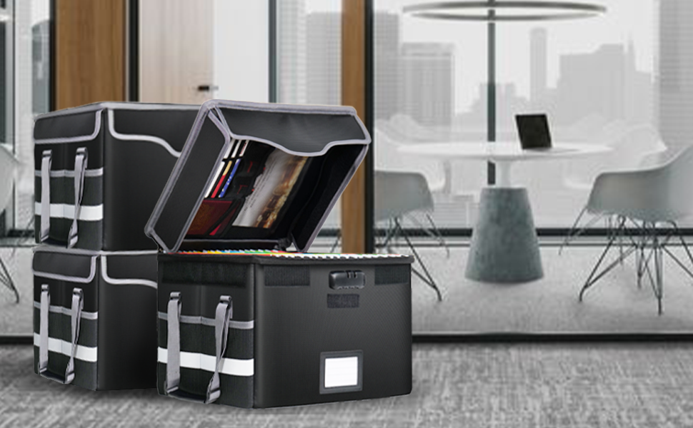 Fireproof File Box for Documents(2 Pack) Fireproof