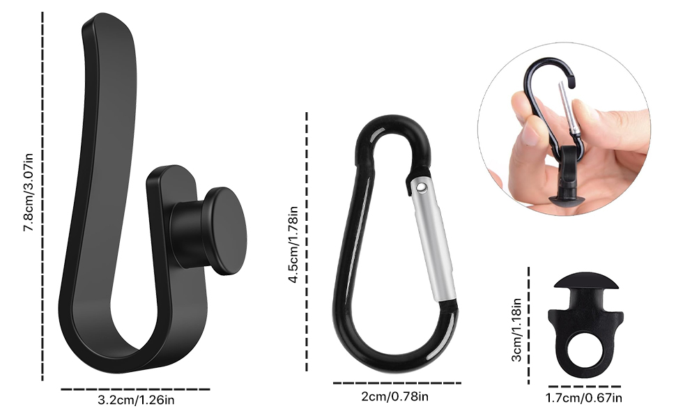 4 PCS Key Holder for Bogg Bag