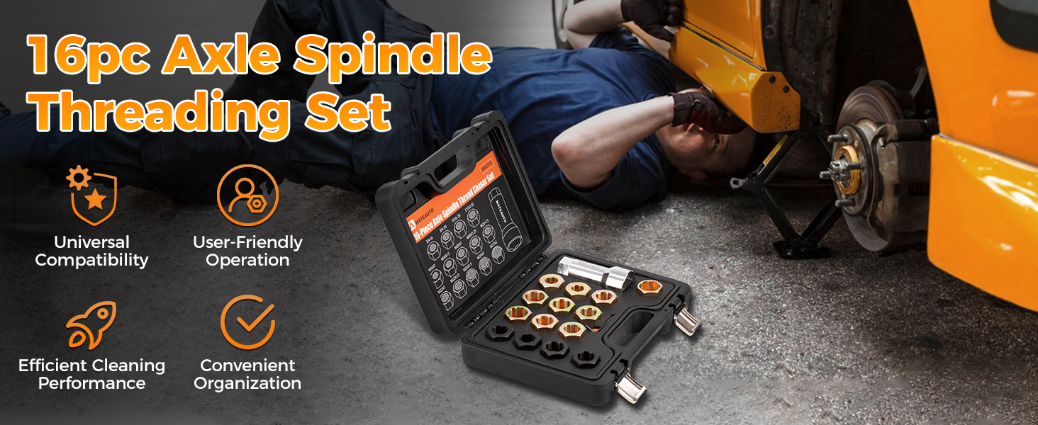 Axle Spindle Thread Chaser Set