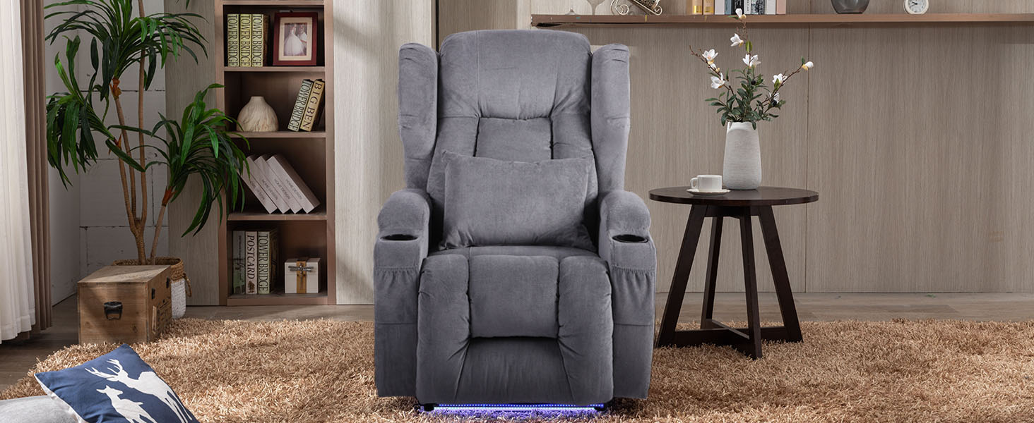 home theater seating power recliner with massage and heat