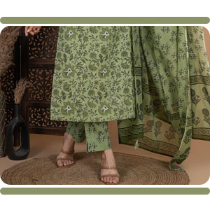 SPN-JGSP Kurta With Palazzo & Dupatta Set