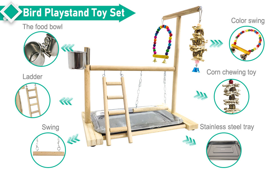 conure play stand wood lovebirds play stand wood parakeet play stand wood parrot play gym wood