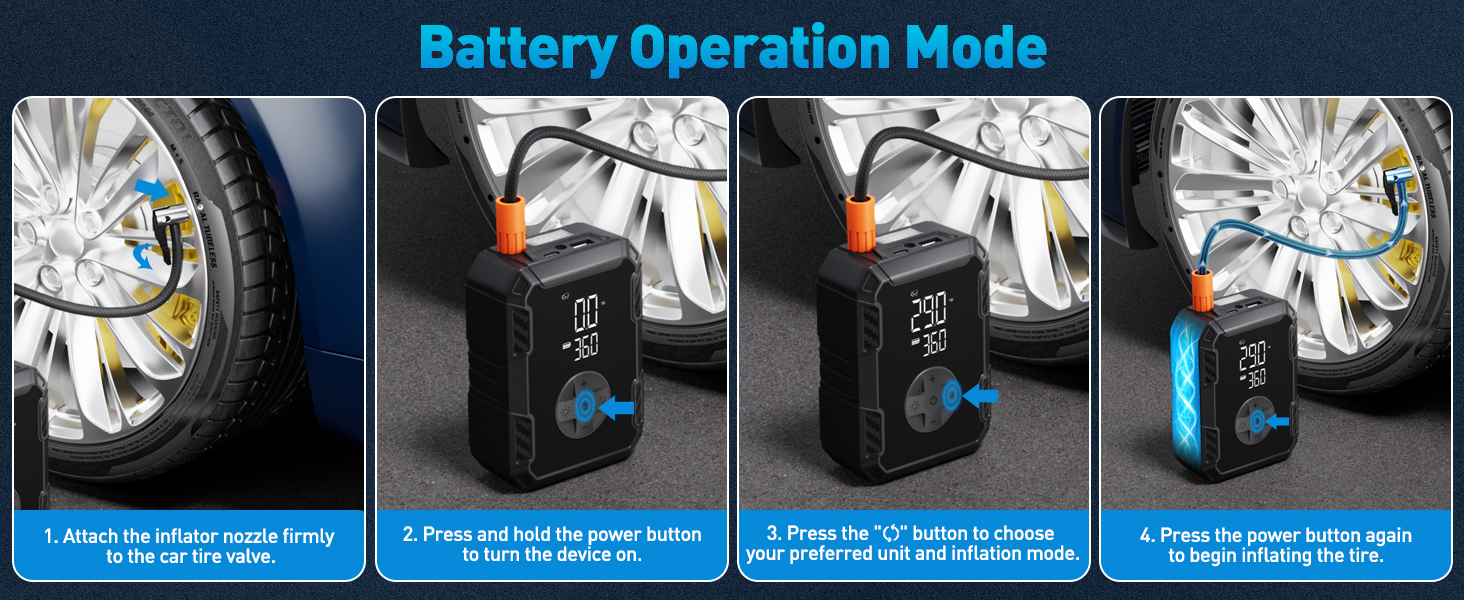 tire inflator portable air compressor