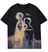 QJQ Men's Oversized Graphic T Shirts Short Sleeve Crewneck Tees Casual Summer Vintage Streetwear ...