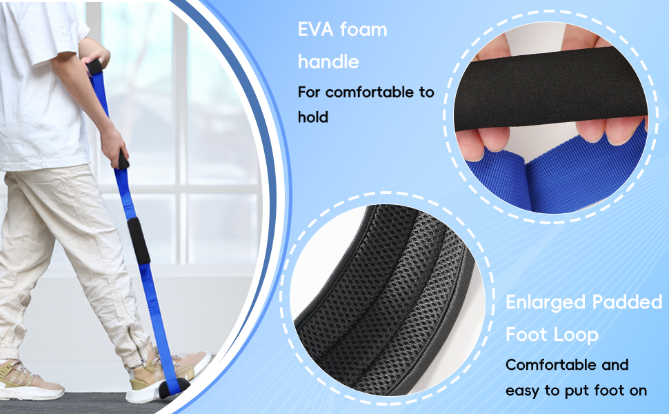 42 Inch Long Leg Lifter, Rigid Leg Lifter Strap With EVA