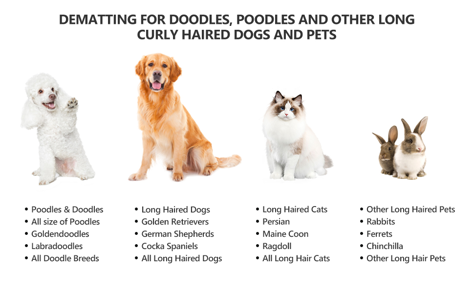 Dematting Comb for Dogs Poodle Doodle, Dematting Rake