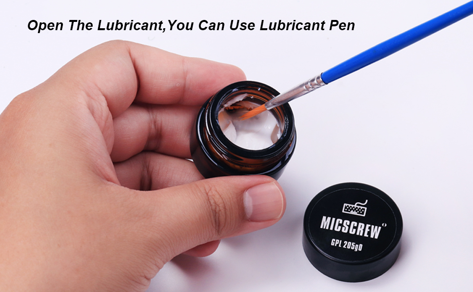 Keyboard Lube Kits 5PCS Contain GPL 205G0 Grease 0.17oz, Stem Holder