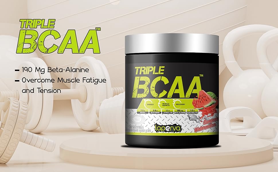 Laperva Triple BCAA Watermelon 30 Serv Fat, Carbs & Sugar Free Intra, Post & Pre Workout
