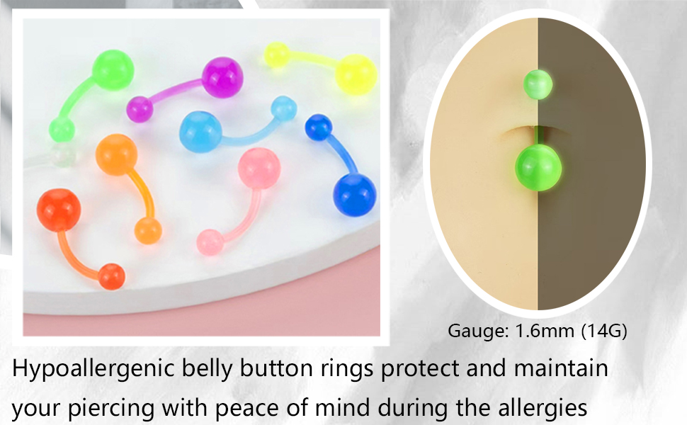silicone belly button ring