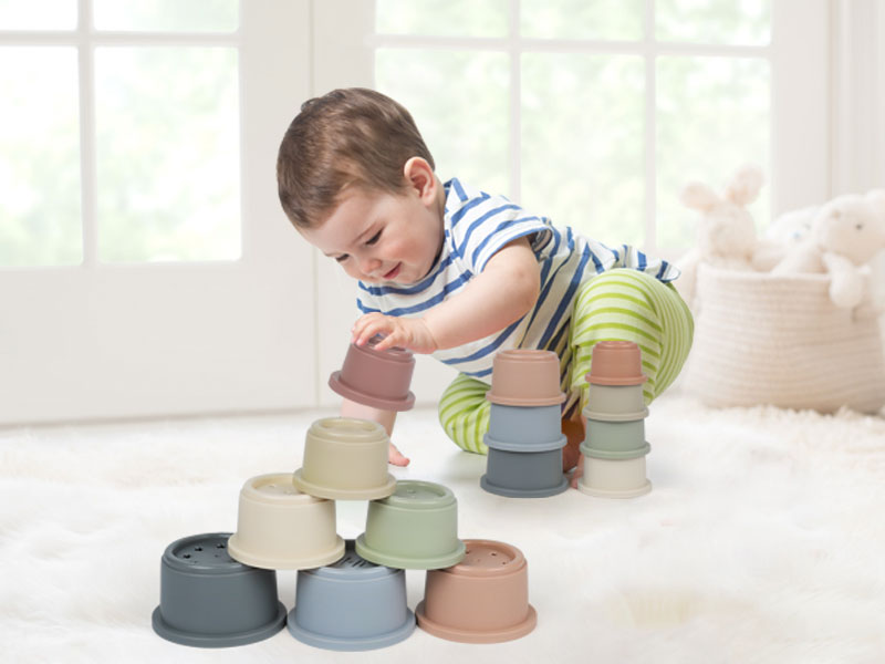 Stacking Cups Baby Bath Toy, Toddler Nest Cup Set Toy for Boys and