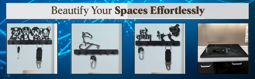 Gaming room decor, minimalist gaming setup, wall-mounted controller stand, LED gaming background