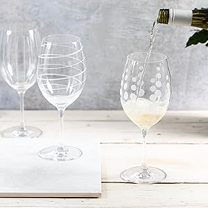 White wine glasses