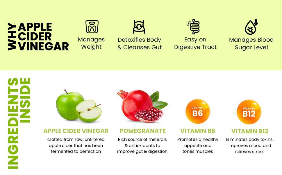 Auric Apple Cider Vinegar 40 ACV Tablets with Vitamin B6 & B12