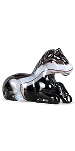 Hand Carved Horse Figurine Decor
