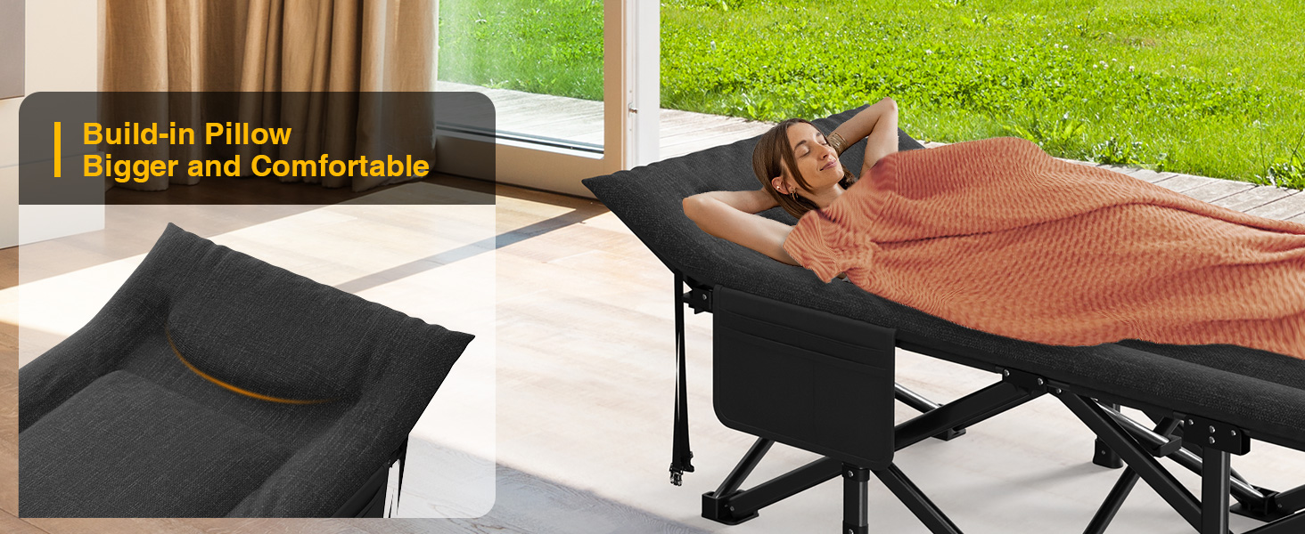 Suteck Heated Camping Cot, Folding Camping Cot Bed for