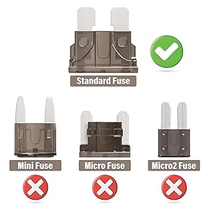 2amp 2a standard blade fuses