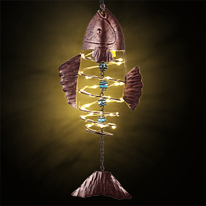fish solar lights outdoor