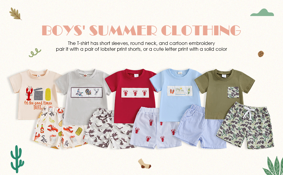 Little boys summer 2 Piece Outfit