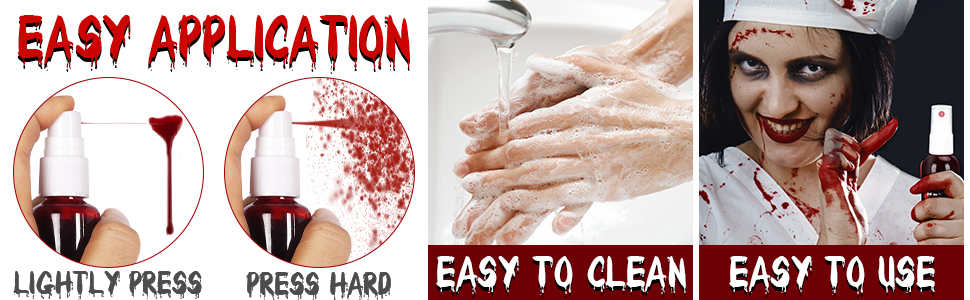 Halloween Fake Blood Makeup Spray 2oz(60ml), Face Fake Blood Paint Makeup