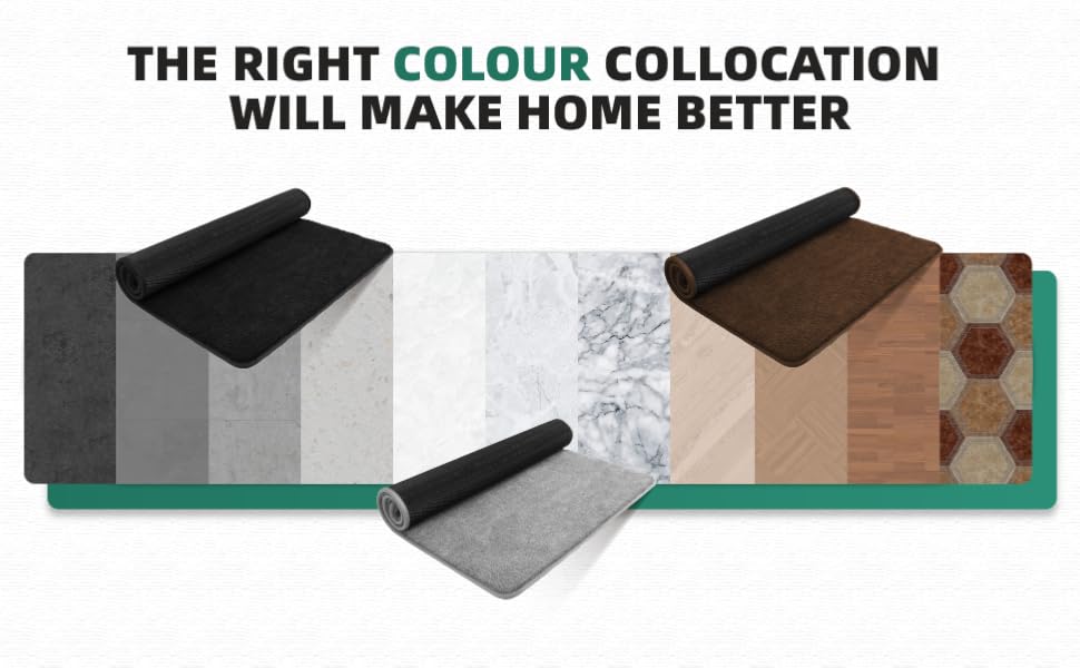 Color&Geometry Indoor Door Mat, 24"x36" Super Absorbent Resist Dirt Entryway Rug