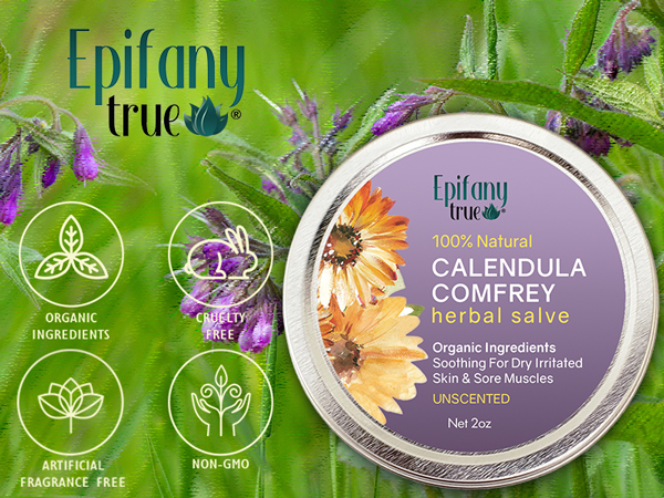 Epifany True Calendula Comfrey Herbal Salve 2oz Fragrance-Free